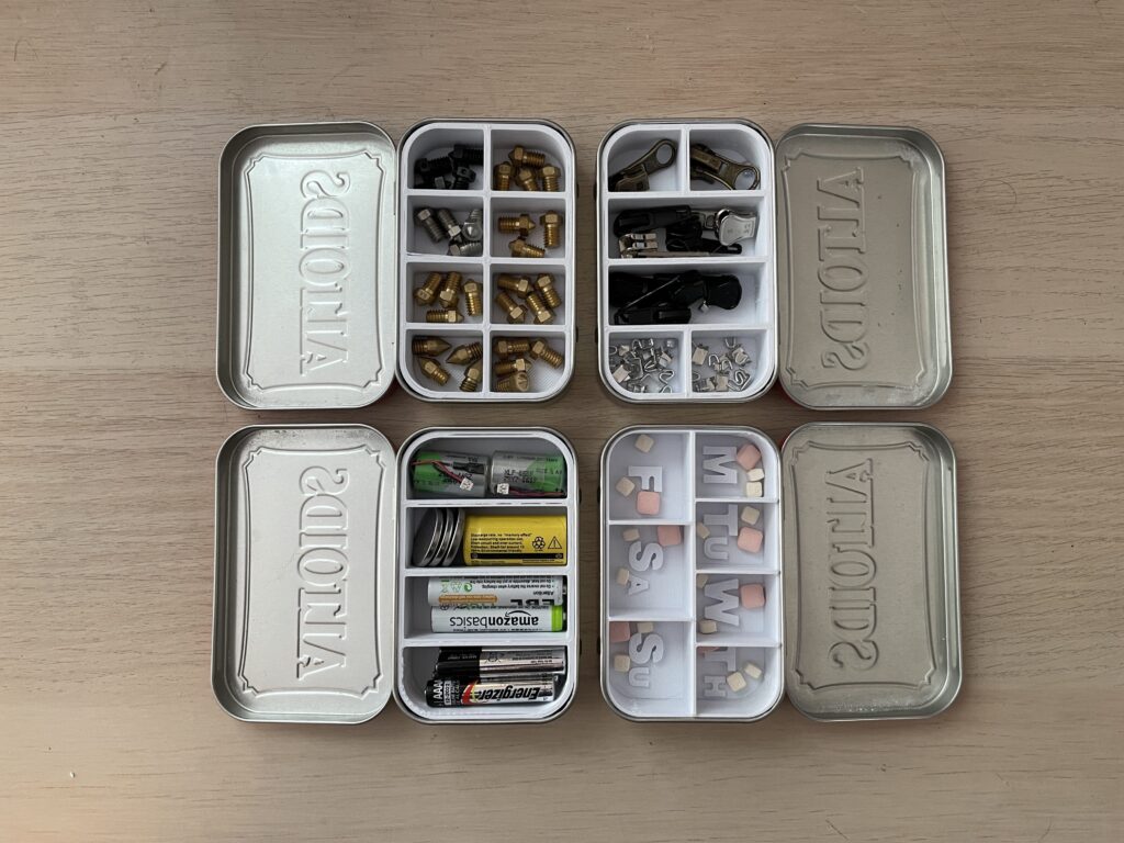 Altoids Tin 3D Printed Inserts